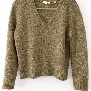 Vince Khaki V-Neck Women's Sweater